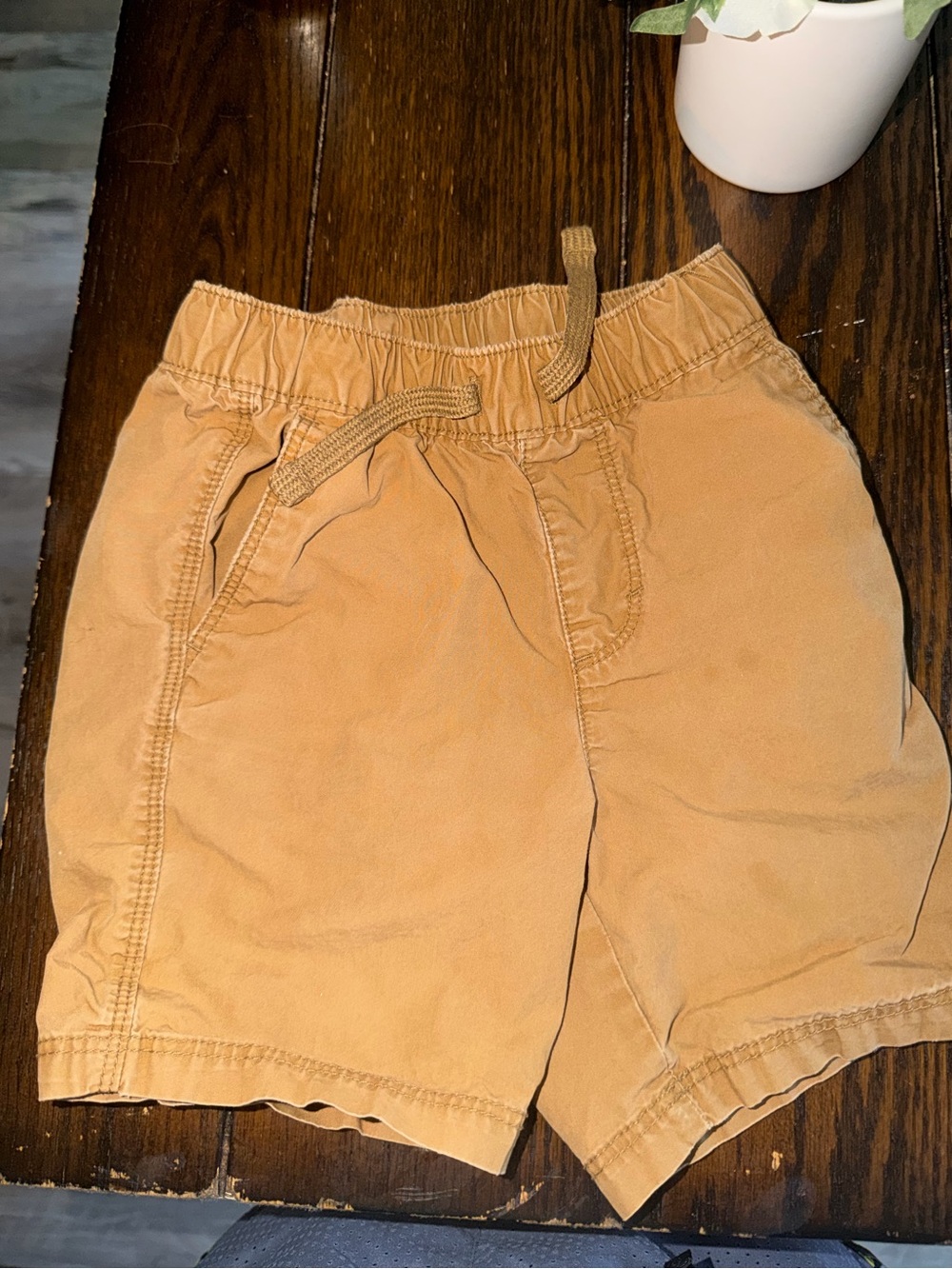 Old Navy Boys Tan Drawstring Cotton Shorts